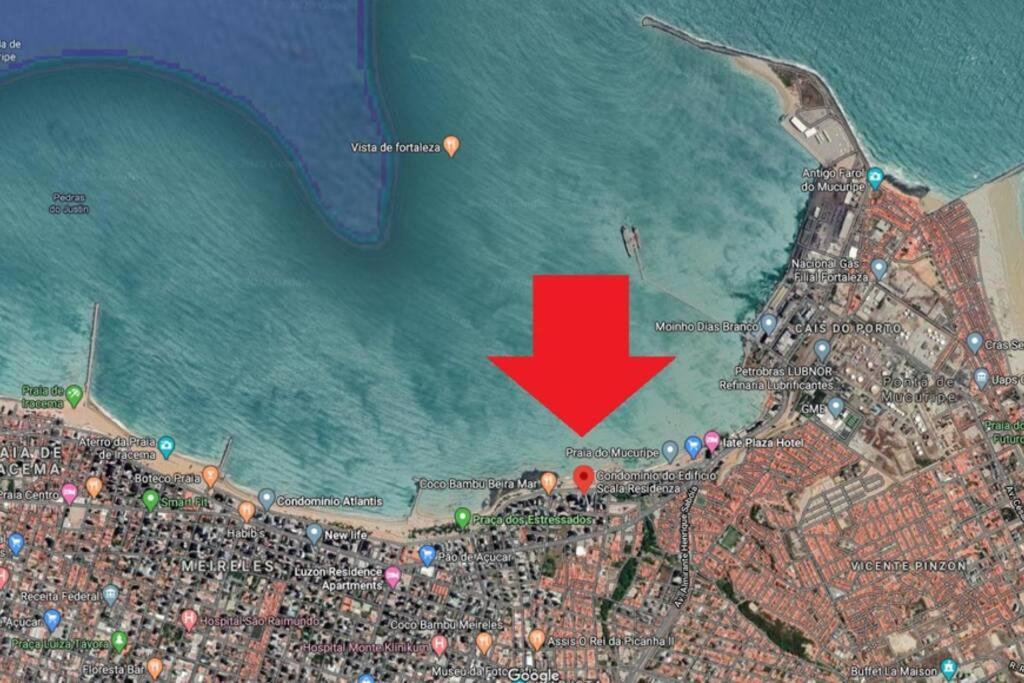 13 Flat Beira Mar Com Energia, Vaga, 3 Camas, Wi-Fi E Ar Leilighet Fortaleza  Eksteriør bilde